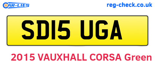 SD15UGA are the vehicle registration plates.