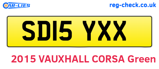 SD15YXX are the vehicle registration plates.