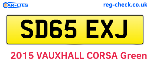 SD65EXJ are the vehicle registration plates.