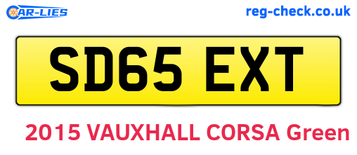 SD65EXT are the vehicle registration plates.