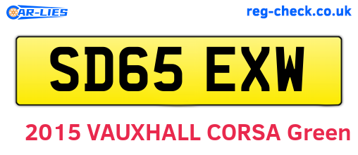 SD65EXW are the vehicle registration plates.