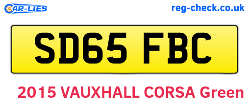 SD65FBC are the vehicle registration plates.