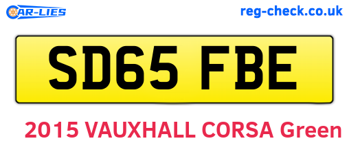 SD65FBE are the vehicle registration plates.