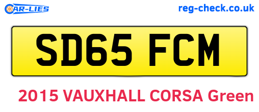 SD65FCM are the vehicle registration plates.