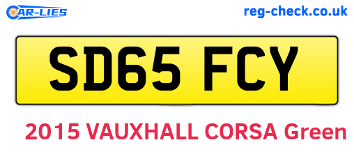 SD65FCY are the vehicle registration plates.