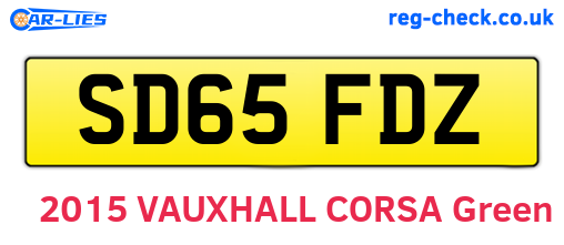 SD65FDZ are the vehicle registration plates.