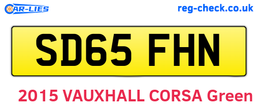 SD65FHN are the vehicle registration plates.