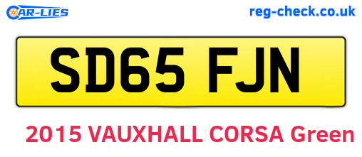SD65FJN are the vehicle registration plates.
