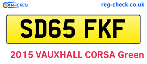 SD65FKF are the vehicle registration plates.