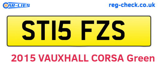 ST15FZS are the vehicle registration plates.