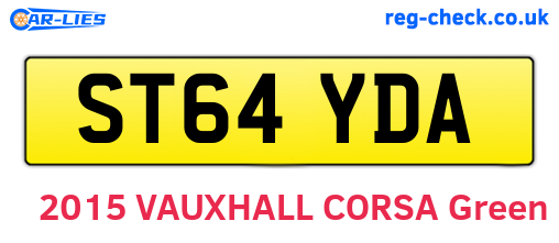ST64YDA are the vehicle registration plates.