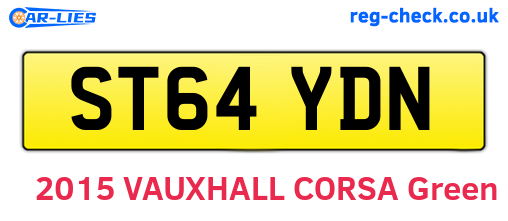 ST64YDN are the vehicle registration plates.