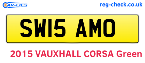 SW15AMO are the vehicle registration plates.