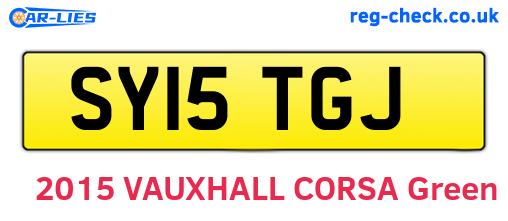 SY15TGJ are the vehicle registration plates.