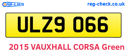 ULZ9066 are the vehicle registration plates.