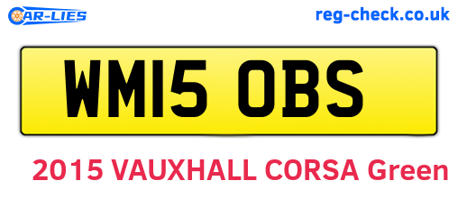 WM15OBS are the vehicle registration plates.