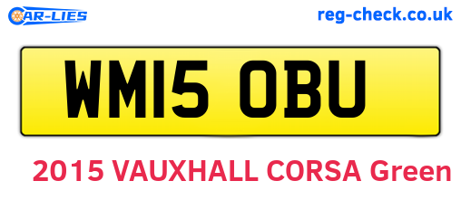 WM15OBU are the vehicle registration plates.