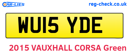 WU15YDE are the vehicle registration plates.