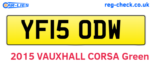 YF15ODW are the vehicle registration plates.