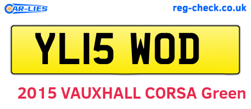 YL15WOD are the vehicle registration plates.