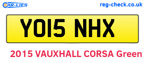 YO15NHX are the vehicle registration plates.