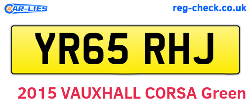 YR65RHJ are the vehicle registration plates.