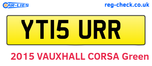 YT15URR are the vehicle registration plates.