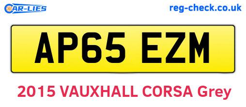 AP65EZM are the vehicle registration plates.