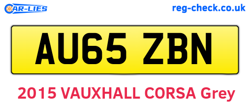 AU65ZBN are the vehicle registration plates.