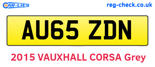 AU65ZDN are the vehicle registration plates.