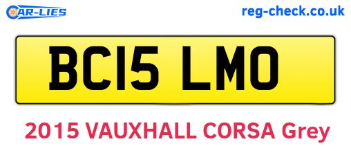 BC15LMO are the vehicle registration plates.