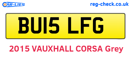 BU15LFG are the vehicle registration plates.