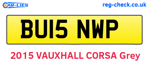 BU15NWP are the vehicle registration plates.