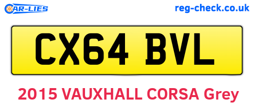 CX64BVL are the vehicle registration plates.