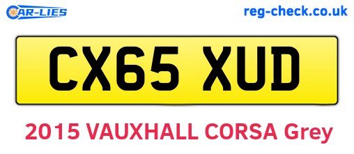 CX65XUD are the vehicle registration plates.