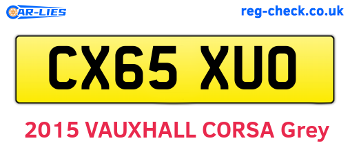 CX65XUO are the vehicle registration plates.