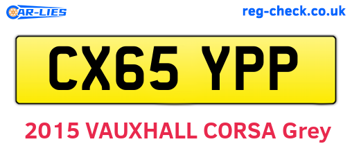 CX65YPP are the vehicle registration plates.