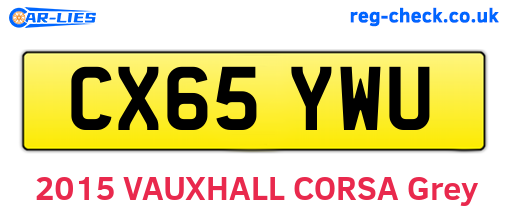 CX65YWU are the vehicle registration plates.