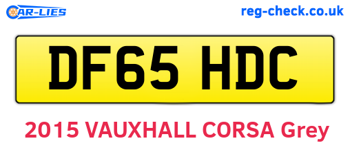 DF65HDC are the vehicle registration plates.