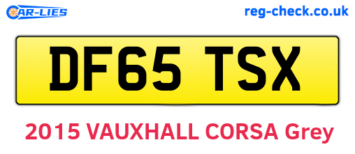DF65TSX are the vehicle registration plates.