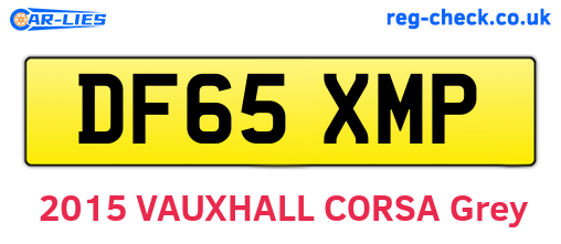DF65XMP are the vehicle registration plates.