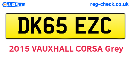 DK65EZC are the vehicle registration plates.