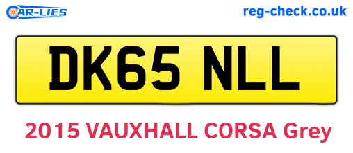 DK65NLL are the vehicle registration plates.