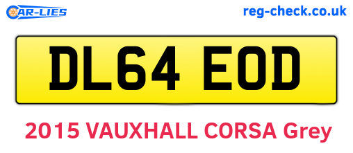 DL64EOD are the vehicle registration plates.