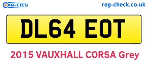DL64EOT are the vehicle registration plates.