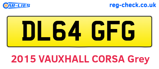 DL64GFG are the vehicle registration plates.