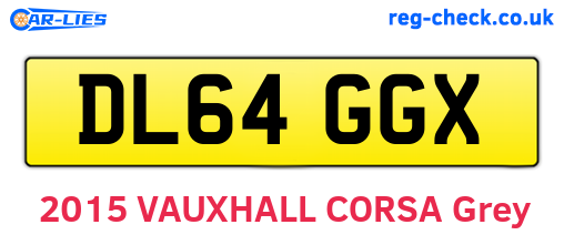DL64GGX are the vehicle registration plates.