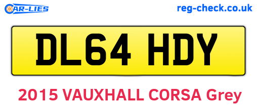 DL64HDY are the vehicle registration plates.