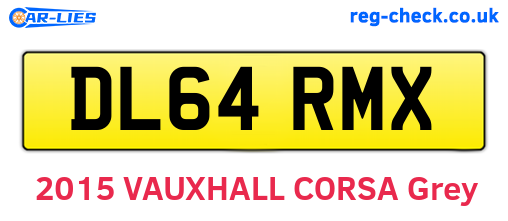 DL64RMX are the vehicle registration plates.