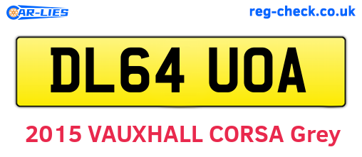 DL64UOA are the vehicle registration plates.